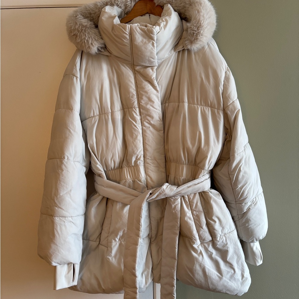 GAP Primaloft Parka with Faux Fur Trim